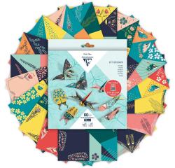 KIT ORIGAMI, Pochette de 60 feuilles 70g/m2 3 formats - Décor Insectes - Multicolore