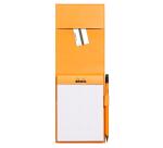 Rhodiarama porte-bloc avec porte-crayon + bloc N°13petits carreaux 5x5 - Violet