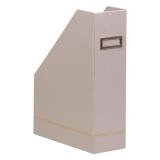 Rhodiarama porte-revues simili cuir italien 10x25x31 cm - Argent