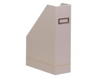 Rhodiarama porte-revues simili cuir italien 10x25x31 cm - Argent