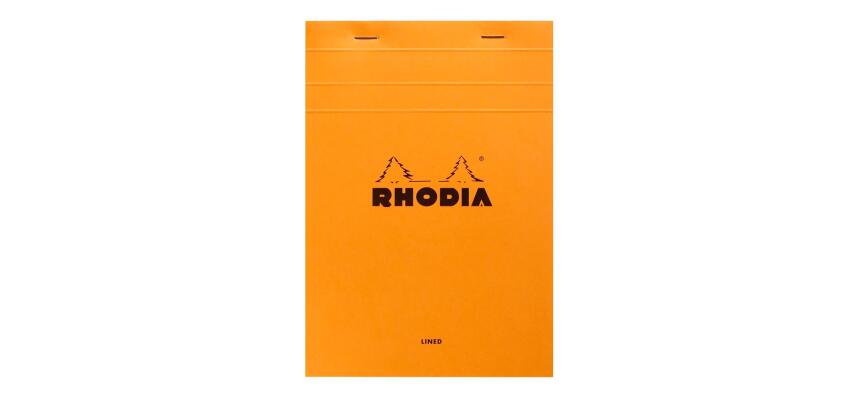 Bloc agrafé Rhodia Giant Pad N°15 14,8x21 cm 150f ligné 80g - Orange