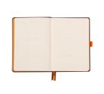 Rhodiarama Goalbook rembordé rigide A5 240 pages dot papier ivoire 90g - Chocolat