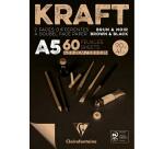Kraft bi-face bloc collé 60F A5 90g