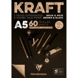 Kraft bi-face bloc collé 60F A5 90g