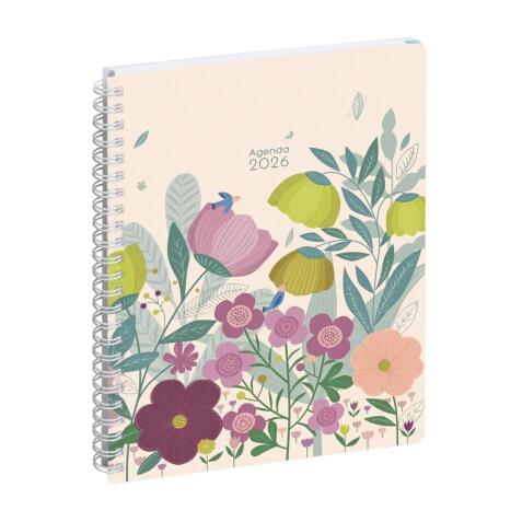 Agenda de bureau EasyTime 21S Spiralé Mini Labo 21 x 15 cm Semainier Janvier à Décembre 2026 - Visuel