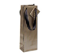 Premium sac bouteille or/noir 12,5x9,5x38 cm - Or