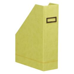 Rhodiarama porte-revues simili cuir italien 10x25x31 cm - Anis
