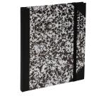 Carnet Marbre 220x170, 192 pages lignées - Blanc