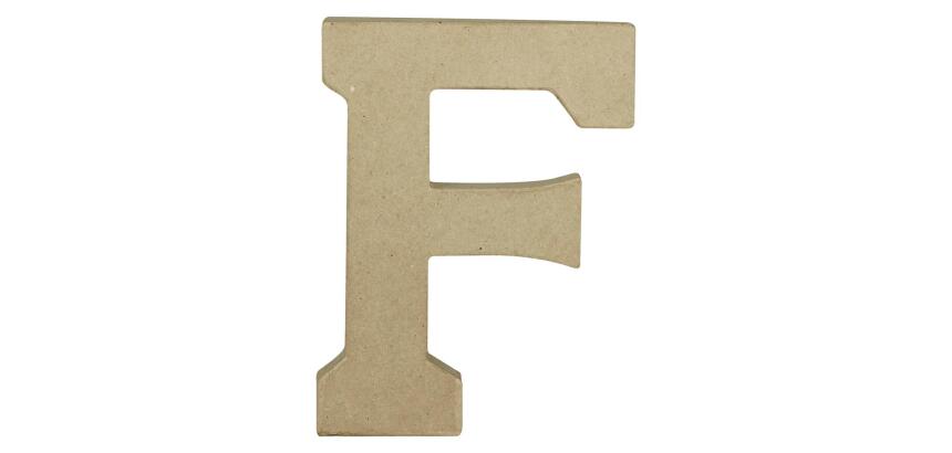 Lettre F kraft 20cm - Kraft