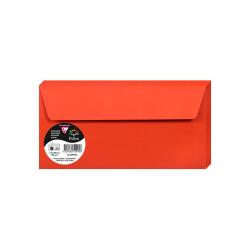 Paquet de 20 enveloppes Pollen 110x220mm 120g/m2 - Rouge corail