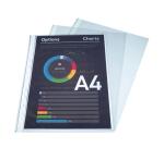 Sachet de 100 pochetttes perforées Polypropylène Premium grainé 8/100e - A4 - Cristal