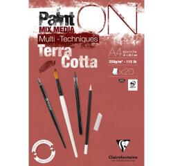 Bloc PaintON TERRACOTTA collé A4 20F