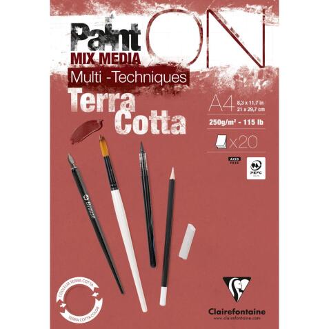 Bloc PaintON TERRACOTTA collé A4 20F