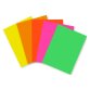 PAPIER AFFICHE FLUO, Paquet de 100 feuilles 90g/m² au format 21x29,7cm - Assortiment