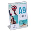 Lot de 10 porte-étiquettes A9 vertical - Cristal