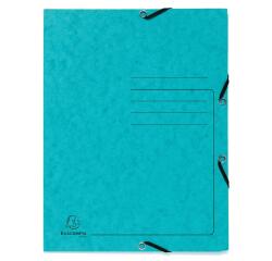 Chemise à élastique 3 rabats carte lustrée 355gm2 - A4