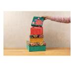 Frida Kahlo, Set de 3 boîtes gigognes carrées 25x25x12 cm, 20x20x11cm, et 16x16x10 cm