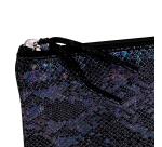 CÉLESTE CUIR Trousse plate 11x22 cm Lazer Noir