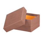Rhodiarama set 5 boîtes gigognes simili cuir italien 44x34x16 cm - Bois de rose