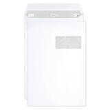 Boite de 250 Pochettes Blanches C4-229x324 mm - Auto-Adhésives - 90g/m2 - Fenêtre PET 50x100 (position 50/20) - Blanc