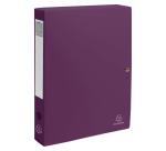 Boite de classement à pression dos 40mm PP recyclé Titane - Couleurs assorties