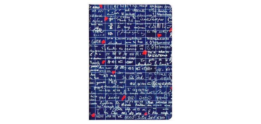 Le Mur des Je t'aime, Carnet cousu fil A5 14,8x21 cm, 64 pages, ligné.