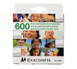 Etuis de 600 autocollants double face - Blanc