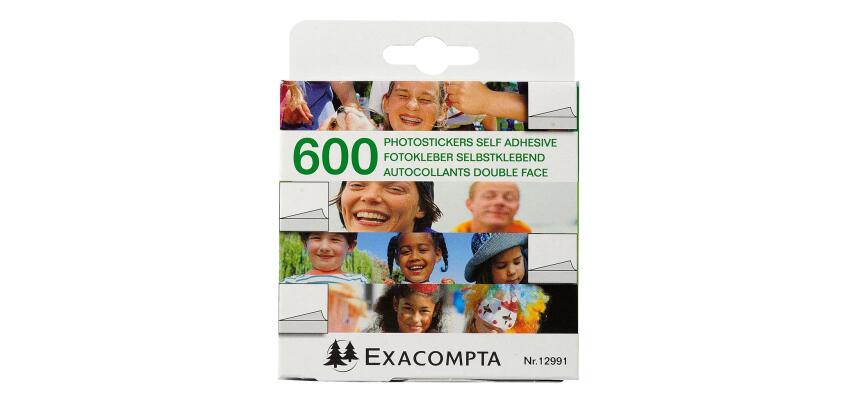 Etuis de 600 autocollants double face - Blanc