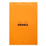 Bloc de bureau Rhodia 21 x 31,8 cm agrafé n°19 orange - 80 feuilles lignées