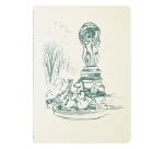 Cahier A5 ligné - Fontaine des Quatre Parties du Monde - 32 pages - Bleu/Vert - New - Bleu vert