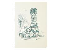 Cahier A5 ligné - Fontaine des Quatre Parties du Monde - 32 pages - Bleu/Vert - New - Bleu vert