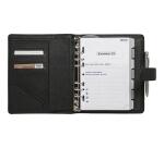 Organiseur Exatime 21 Cali - cuir pleine fleur 19 x 23 cm Semainier Septembre 2025 à Décembre 2026 - 16 mois - Noir