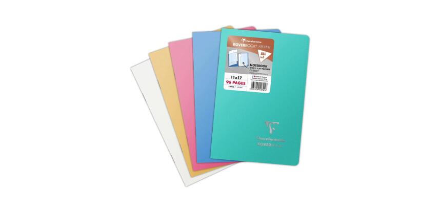 Carnet piqué Koverbook Silver 11x17 cm 96 pages ligné couverture polypropylène opaque - Assortis