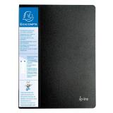 Protège-documents en polypropylène rigide avec porte étiquette 3 faces Up Line Opaque 20 vues - A4 - Noir