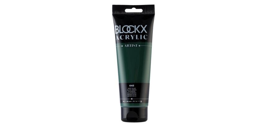 Peinture acrylique fine tube 250ml - Vert olive