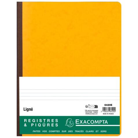 Registre piqûre Exacompta 6420E 32 x 25 cm 80 pages couleurs assorties