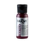 DARWI Flacon de 50 ml de Peinture Textile Opaque - Rouge cerise