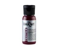 DARWI Flacon de 50 ml de Peinture Textile Opaque - Rouge cerise