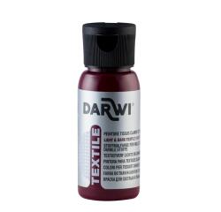 DARWI Flacon de 50 ml de Peinture Textile Opaque - Rouge cerise
