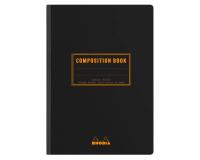 Rhodia Classic Composition book A5 petits carreaux 5x5 160 pages 80g non microperforé - Noir