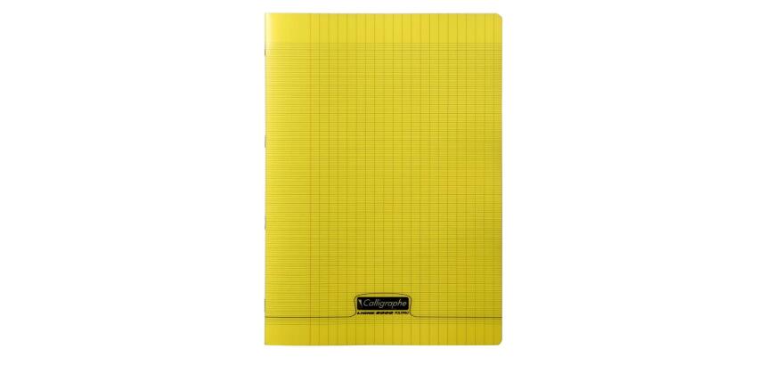 Cahier piqué 8000 POLYPRO A4 48 pages grands carreaux 90 g - Jaune