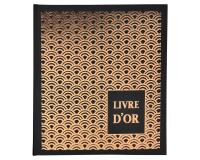 Gästebuch PALMYRE mit 140 Seiten, Kanten in Gold, 21x19 cm mit Bogenmotiven - Motive sortiert