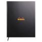 Brochure RsR Rhodiactive 90g A4+ 160 pages petits carreaux 5x5 avec cadre en-tête microperforé ruban marque-page - Noir