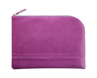 Rhodiarama pochette zippée en simili cuir - taille M (16x22 cm) - Violet