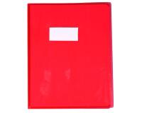 Protège-cahiers cristalux PVC 22/100ème 17x22 cm - Rouge