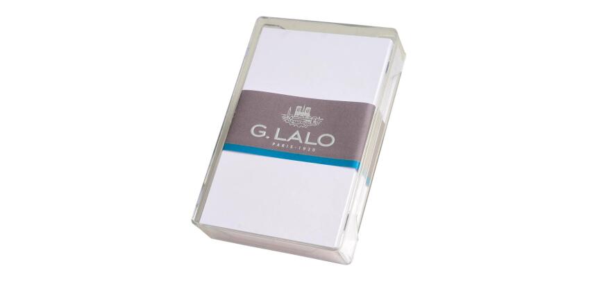 80 cartes bristol 320g 80x128mm boîte cristal - extra blanc