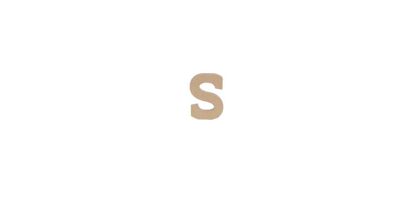 Lettre S kraft 20cm - Kraft