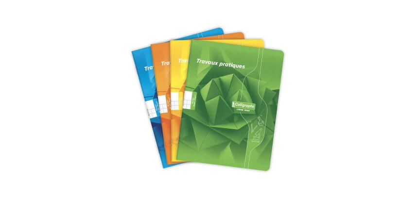 Cahier Travaux Pratiques piqué 7000 17x22 cm 48 pages grands carreaux 70 g + uni 90 g - Assortis
