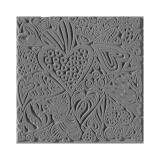 Cernit plaque de texture Hearts - Gris