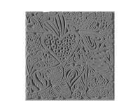 Cernit plaque de texture Hearts - Gris